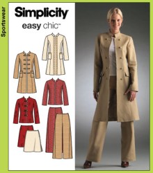 4099 MANDARIN COAT,JACKET, LO RISE SKIRT, PANTS PATTERN 14-22